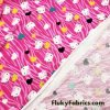 Cute Kitten Faces and Hearts with Animal Print Cotton Jersey Fabric