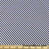 Dark Navy and White Diagonal Mini Stripes Nylon Spandex Swimwear Fabric at FlukyFabrics.com