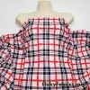 Red, Pink, Black and White Plaid Swimsuit Nylon Spandex Fabric