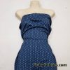 White Pin Dots on a Prussian Blue Nylon Spandex Swimsuit Fabric