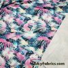 Tie Dye Palm Leaves Print Swimsuit Nylon Spandex Fabric