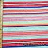 Multicolor Summer Stripes Nylon Spandex Swimwear Fabric at FlukyFabrics.com