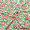 Coral Abstract Elephants / Heffalumps with Green and White Accents Swimsuit Nylon Spandex Fabric