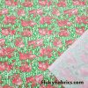 Coral Abstract Elephants / Heffalumps with Green and White Accents Swimsuit Nylon Spandex Fabric