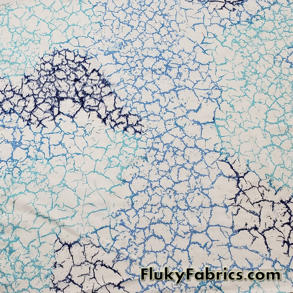 Abstract Cracked Ice Swimsuit Poly Spandex Fabric