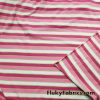 Pink, Lime and White Yarn Dyed Stripes Cotton Jersey Spandex Fabric