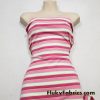 Pink, Lime and White Yarn Dyed Stripes Cotton Jersey Spandex Fabric