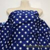 White Patriotic Stars on Shiny Navy Nylon Spandex swimsuit Fabric