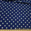 White Patriotic Stars on Shiny Navy Nylon Spandex swimsuit Fabric at FlukyFabrics.com