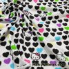 Famous Cute Kitten Faces and Hearts Poly Cotton Jersey Fabric
