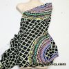 Colorful Geometric Tribal Print Bikini Swimsuit Nylon Spandex Fabric