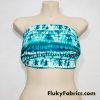 Turquoise Green Tribal Lightweight Nylon Spandex Fabric