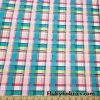Pastel Colors Plaid Print Swimsuit Nylon Spandex Fabric