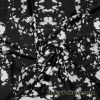 Black and White Abstract Print Swimwear Nylon Spandex Fabric