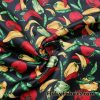 Chilis, Tomatoes, Legumes and Peppers on Black Woven Fabric