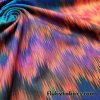 Multicolor Abstract Shockwaves Print Nylon Spandex Swimsuit Fabric