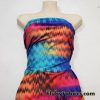 Multicolor Abstract Shockwaves Print Nylon Spandex Swimsuit Fabric