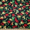 Chilis, Tomatoes, Legumes and Peppers on Black Woven Fabric