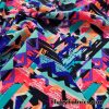 Abstract Kaleidoscope Zig Zag Swimsuit Nylon Spandex Fabric