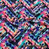 Abstract Kaleidoscope Zig Zag Swimsuit Nylon Spandex Fabric