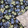 Blue and Mint Flowers Print Lightweight Cotton Spandex Fabric