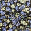 Blue and Mint Flowers Print Lightweight Cotton Spandex Fabric