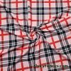 Red, Pink, Black and White Plaid Swimsuit Nylon Spandex Fabric