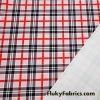 Red, Pink, Black and White Plaid Swimsuit Nylon Spandex Fabric