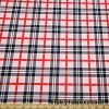 Red, Pink, Black and White Plaid Swimsuit Nylon Spandex Fabric