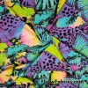 Beautiful and Colorful Abstract Butterfly Print Semi Brushed Nylon Spandex Fabric