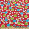 Colorful Polka Dots Mix Cotton Jersey Fabric at FlukyFabrics.com
