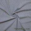 Dark Navy and White Diagonal Mini Stripes Nylon Spandex Swimwear Fabric
