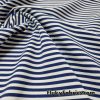 Dark Navy and White Diagonal Mini Stripes Nylon Spandex Swimwear Fabric
