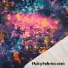 Bright Colors Space Nebula Print Poly Spandex Fabric