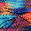 Multicolor Abstract Shockwaves Print Nylon Spandex Swimsuit Fabric