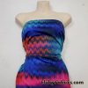 Multicolor Abstract Shockwaves Print Nylon Spandex Swimsuit Fabric