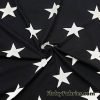 White Stars on Black Cotton Lycra Fabric ONLY 1 YARD CUTS