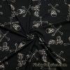 Skulls and Cobra Snakes Print Cotton Spandex Fabric