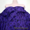 Witchcraft Symbols on Purple Print Cotton Spandex Jersey Fabric