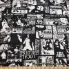EXPLICIT Black and White XXX Adult Services Classified Ads Print Cotton Lycra Fabric