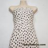 On Trend Black Irregular Oval Dots Print on an Ivory Background Nylon Spandex Fabric
