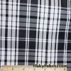 Yarn Dyed Black and White Plaid Taffeta Fabric by the Yard at FlukyFabrics.com
