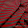 Red and Dark Gray Stripes Cotton Lycra Fabric