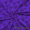 Witchcraft Symbols on Purple Print Cotton Spandex Jersey Fabric