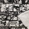 EXPLICIT Black and White XXX Adult Services Classified Ads Print Cotton Lycra Fabric