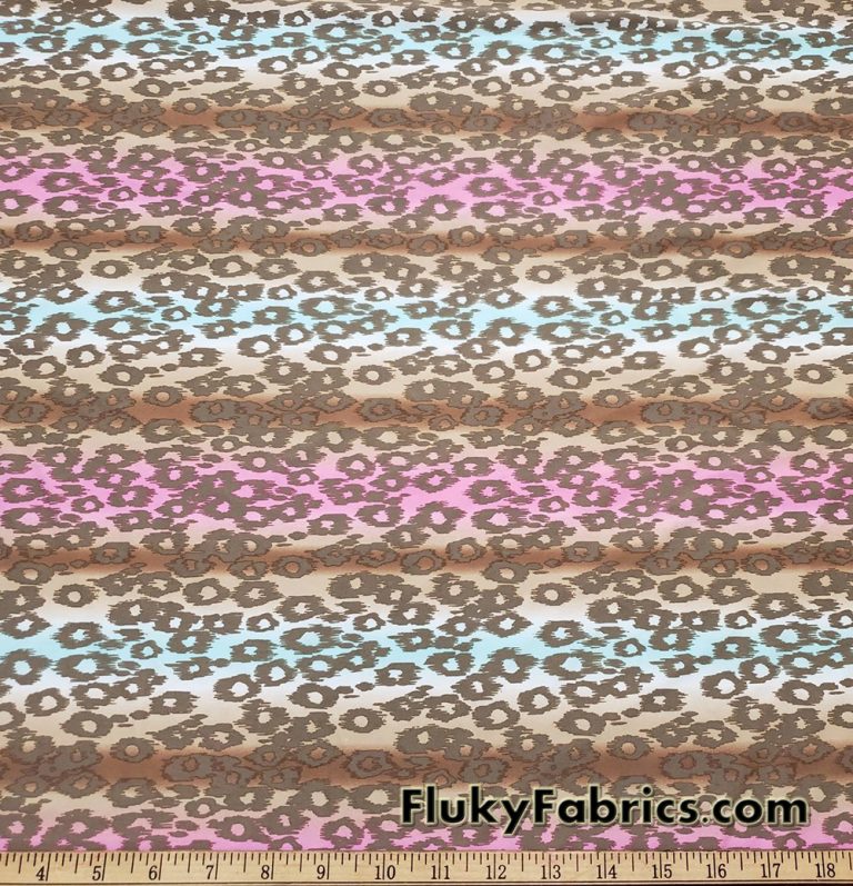 Colorful Feline Spots & Stripes 4-Way Stretch Nylon Spandex Fabric