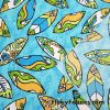 Colorful Surf Boards on Blue Boardshort Fabric