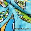 Colorful Surf Boards on Blue Boardshort Fabric