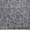 Dark Navy and White Abstract Fingerprints Print Nylon Spandex Fabric at FlukyFabrics.com