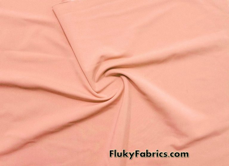 Creamy Peach Solid Nylon Spandex Swimwear Fabric